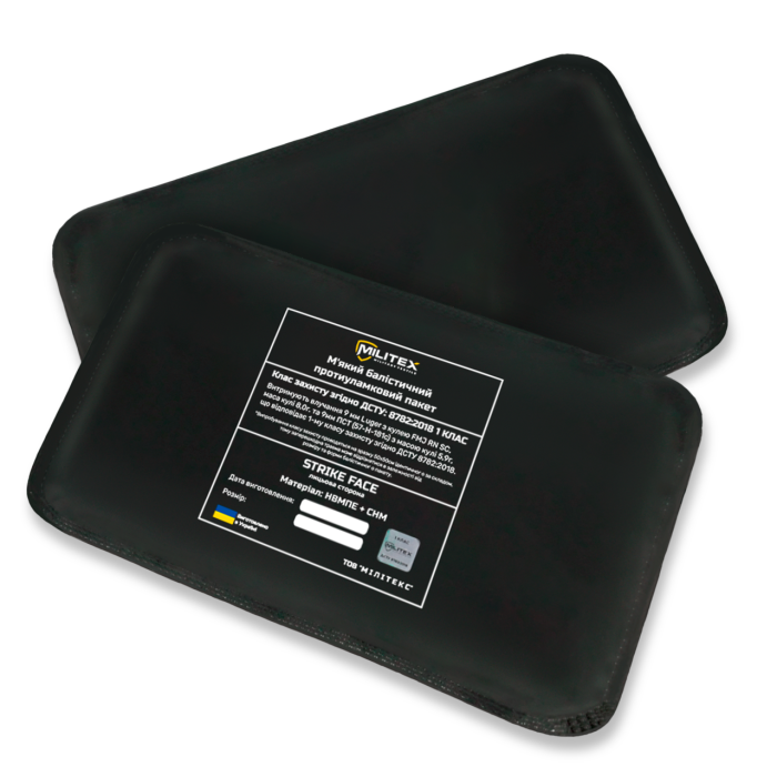 Баллистическая защита 1 класса для плитоноски Militex Pro Series (M-L) 29,5*14,7 см камербанд, 1 шт.