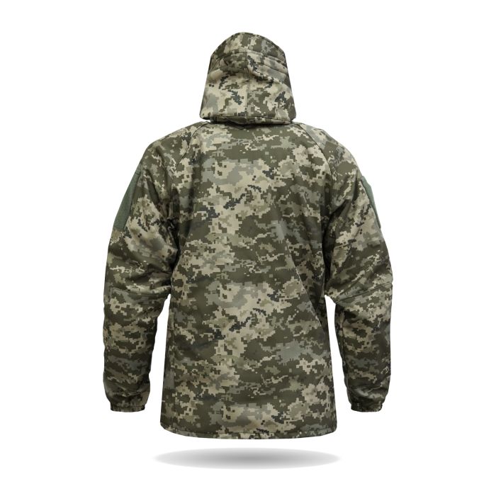 Куртка Windproof Softshell ветрозащитная (пиксель), водостойкая, флис 320 г/м²