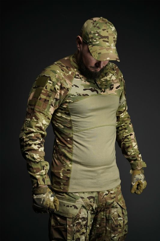 Тактическая боевая рубашка UBACS Tactical Series Long Sleeve с усиленными рукавами и велкропанелями
