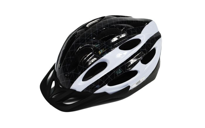Шолом велосипедний "GOOD BIKE" M 56-58 см чорно/білий (88854/4-IS)