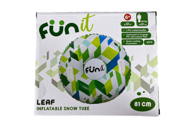 Надувний тюбінг "LEAF" 81 см, зелений