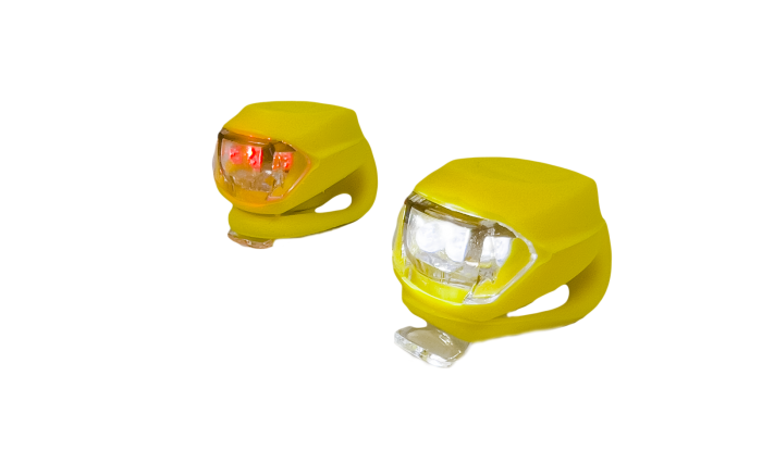 Ліхтар блимавка комплект "SILICON LED" в силіконовому корпусі 2 шт жовті (92325Yellow-IS)