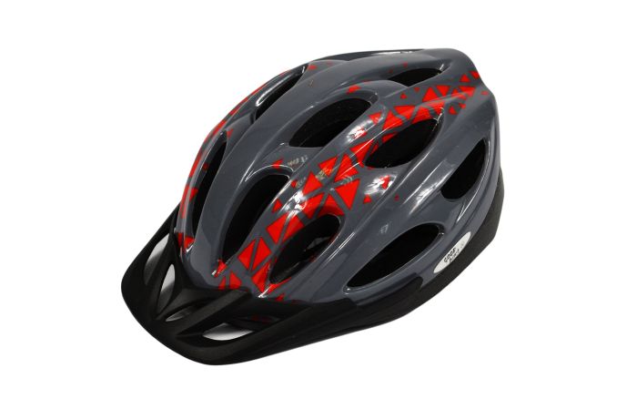 Шолом велосипедний "GOOD BIKE" L 58-60 см сіро/червоний (88855/5-IS)