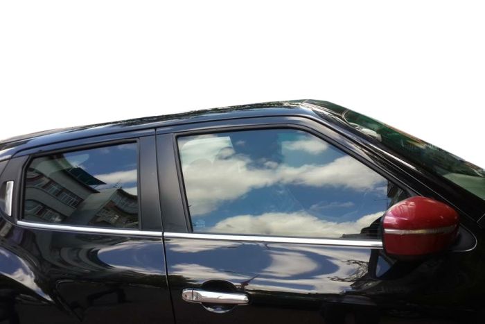 Окантовка окон нержавейка (4 шт) OmsaLine - Итальянская Нержавейка для Nissan Juke 2010-2019 гг