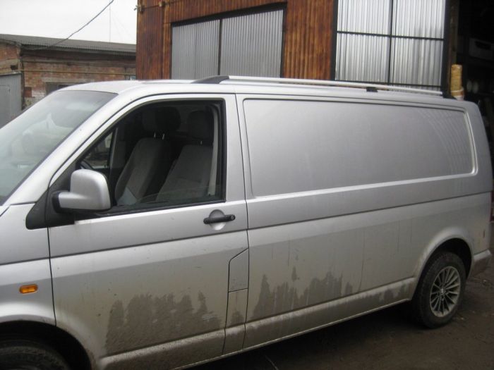 Хромированные Рейлинги Короткая база, металлические ножки для Volkswagen T5 Transporter 2003-2010 гг
