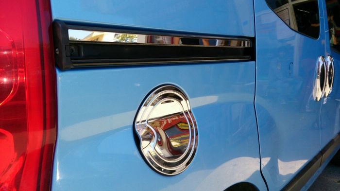 Хромированная накладка на лючок бензобака (нерж. сталь) для Citroen Nemo 2007-2017 гг