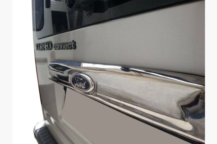 Хромированная накладка над номером (нержавейка) для Ford Transit 2000-2014 гг