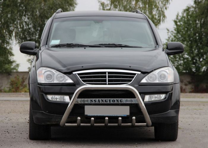Кенгурятник WT004 Нержавейка для SsangYong Action 2005-2018 гг
