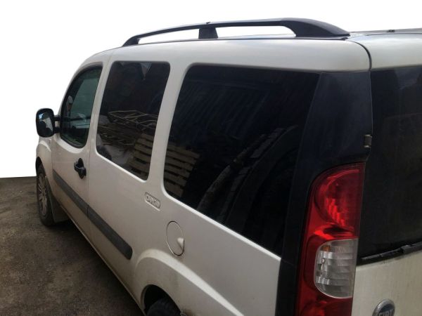 Черные рейлинги Стандартная база, металлические ножки для Fiat Doblo I 2005-2010 гг