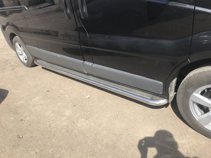 Боковые Подножки Premium (2 шт., Нержавейка) 60 мм, короткая база для Opel Vivaro 2001-2015 гг