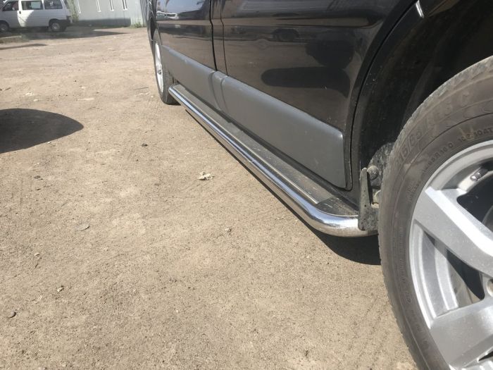 Боковые Подножки Premium (2 шт., Нержавейка) 60 мм, короткая база для Nissan Primastar 2002-2014 гг