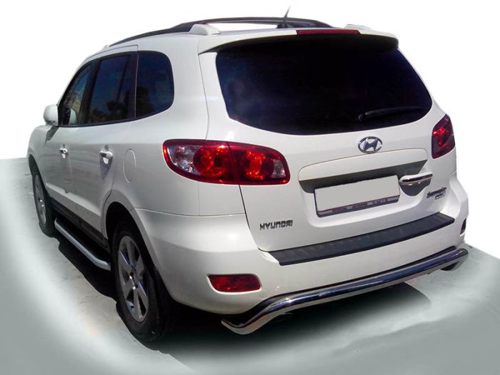 Задняя дуга AK007 (нержавейка) для Hyundai Santa Fe 2 2006-2012 гг