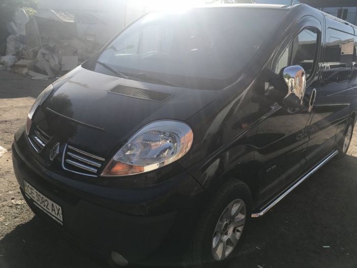 Боковые Подножки Premium (2 шт., Нержавейка) 60 мм, короткая база для Renault Trafic 2001-2015 гг
