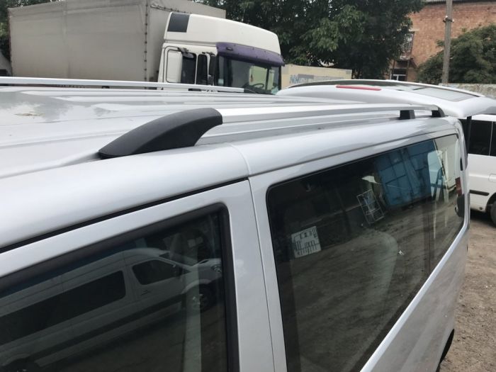 Хромированные Рейлинги Короткая база, пластиковые ножки для Volkswagen T5 2010-2015 гг