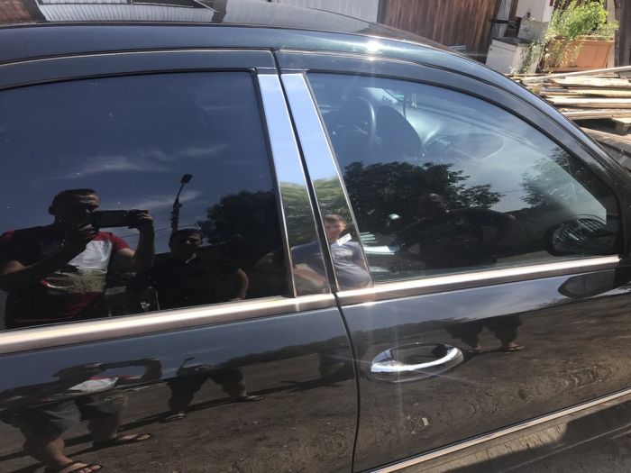 Накладки на дверные стойки из нержавеющей стали (6 шт) для Mercedes E-сlass W211 2002-2009 гг