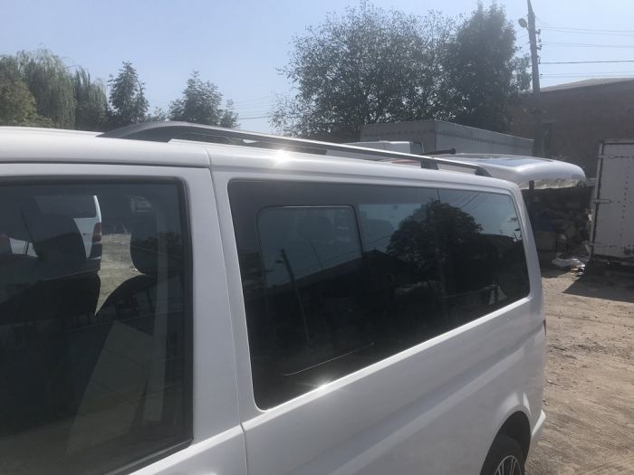 Черные рейлинги Короткая база, пластиковые ножки для Volkswagen T5 Transporter 2003-2010 гг