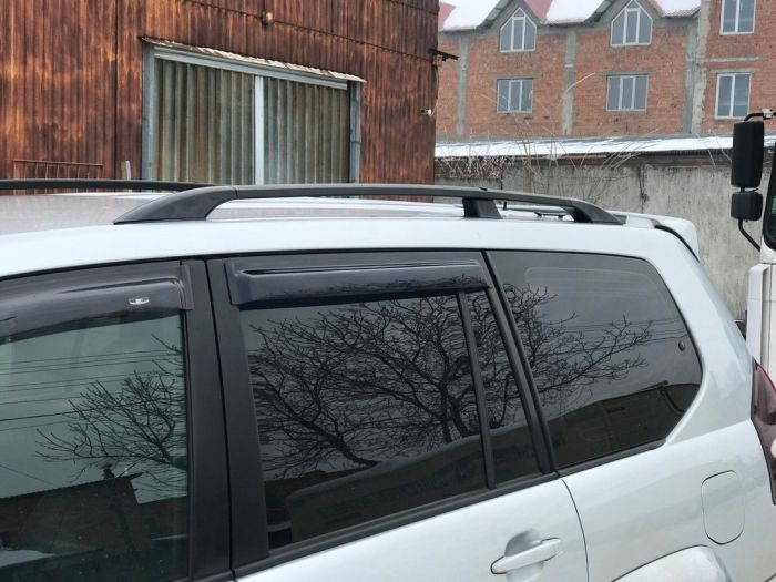 Рейлинги Черные Турецкие Металлические ножки для Toyota Land Cruiser Prado 120 2002-2009 гг