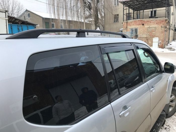 Рейлинги Черные Турецкие Металлические ножки для Toyota Land Cruiser Prado 120 2002-2009 гг