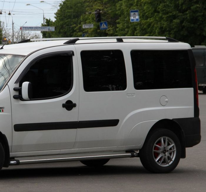 Хромированные Рейлинги Пластиковые ножки для Fiat Doblo I 2001-2005 гг