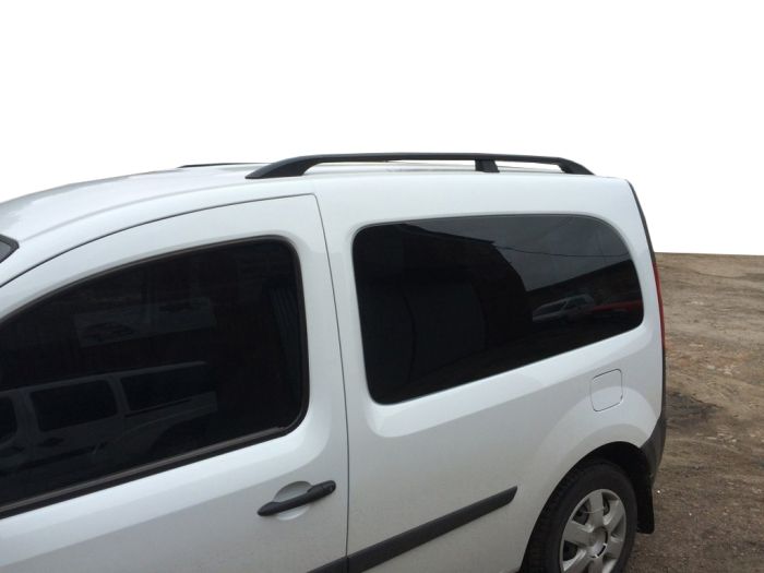 Черные рейлинги Стандартная база, пластиковые ножки для Renault Kangoo 2008-2020 гг