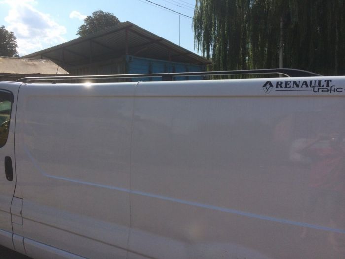 Черные рейлинги Короткая база, Пластиковые ножки для Nissan Primastar 2002-2014 гг
