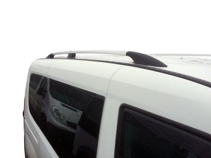 Хромированные Рейлинги Стандарт, Металлические опоры для Fiat Doblo II 2010-2022 гг