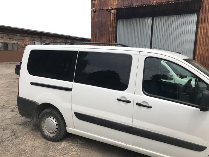Черные рейлинги Короткая база, пластиковые ножки для Citroen Jumpy 2007-2017 гг