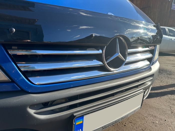 Широкие накладки на решетку (2002-2006, 6 частей, нержавейка) для Mercedes Sprinter W901/902/903/904/905
