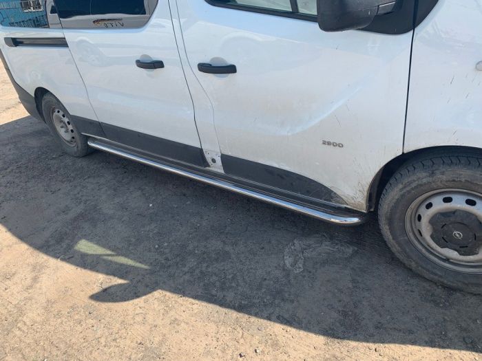 Боковые Подножки Premium (2 шт., Нержавейка) 60 мм, короткая база для Nissan Primastar 2002-2014 гг