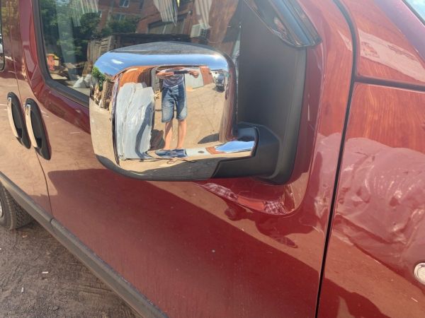 Хромированные Накладки на Зеркала (2 шт.) OmsaLine - Итальянская Нержавейка для Citroen Nemo 2007-2017 гг