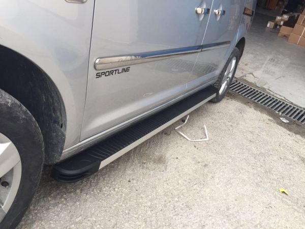 Дверные Молдинги Нержавеющая Сталь (4 шт) Стандартная база, OmsaLine - Итальянская нержавейка для Volkswagen Caddy 2010-2015 гг