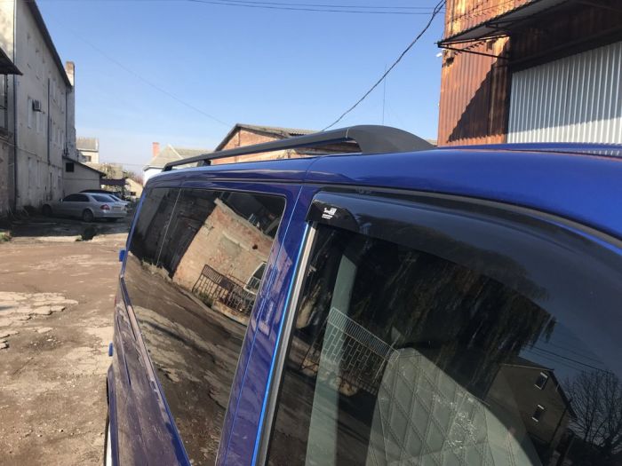 Черные рейлинги Короткая база, пластиковые ножки для Volkswagen T5 Transporter 2003-2010 гг