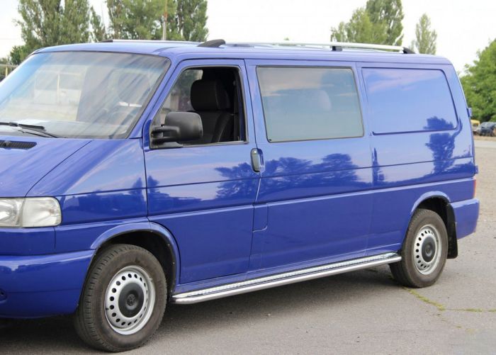 Хромированные Рейлинги Короткая база, пластиковые ножки для Volkswagen T4 Transporter 1990-2003 гг