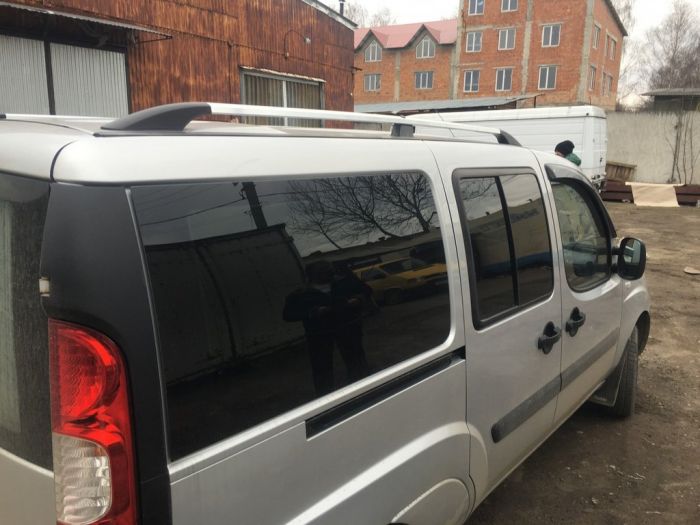 Хромированные Рейлинги Пластиковые ножки для Fiat Doblo I 2001-2005 гг