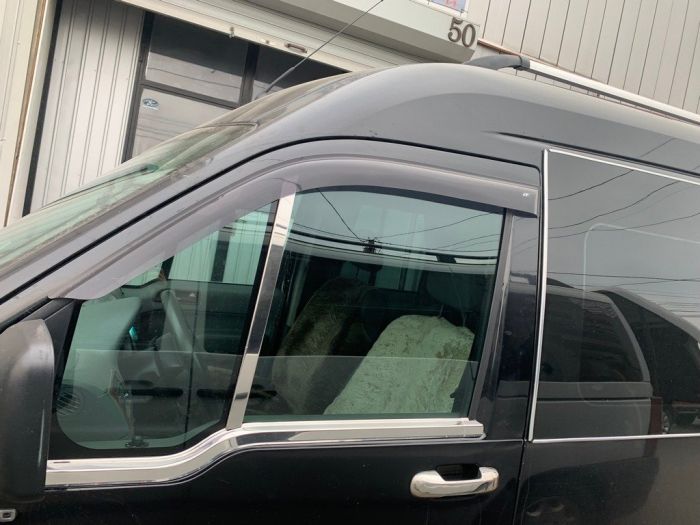 Наружные молдинги окон (2 шт., нержавейка) Carmos - Турецкая Нержавеющая Сталь для Ford Connect 2002-2006 гг