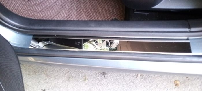 Накладки на пороги Carmos V1 (4 шт, нержавеющая сталь) для Peugeot 307 2001-2008 гг