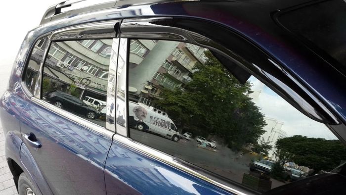 Окантовка стекол Нержавеющая сталь (4 шт) для Hyundai Tucson JM 2004- гг