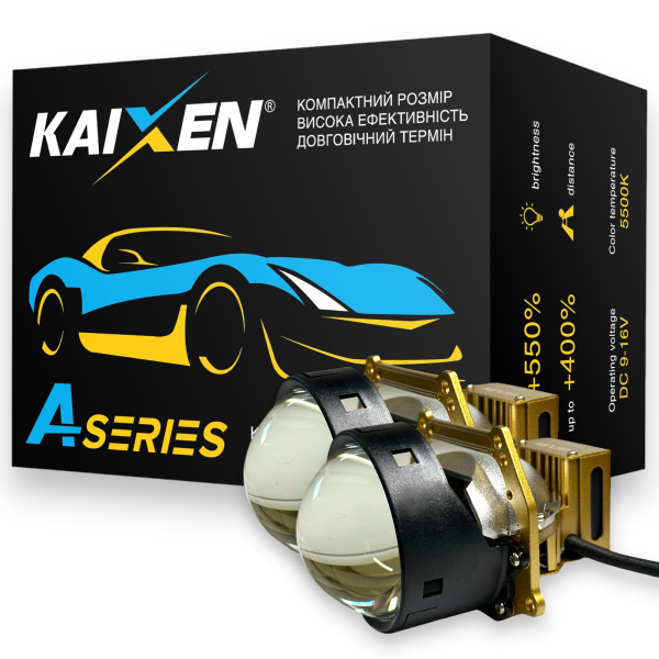 Автомобильные Bi-led линзы 3.0 дюйма KAIXEN A2