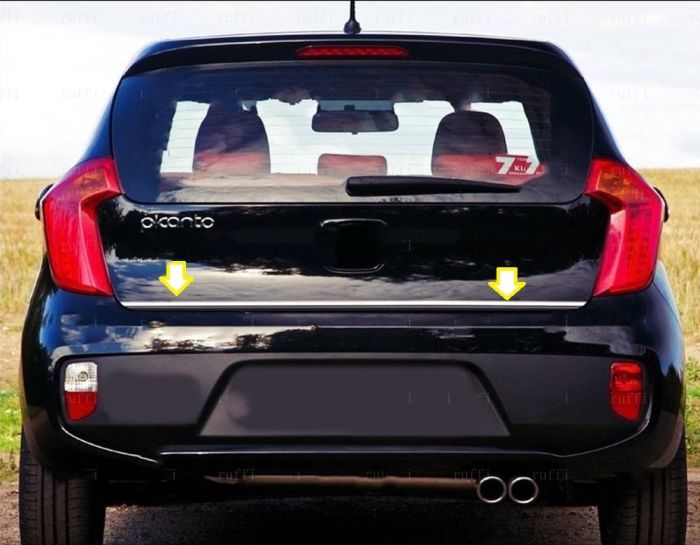 Накладка на багажник нержавейка для Kia Picanto 2011-2016 гг