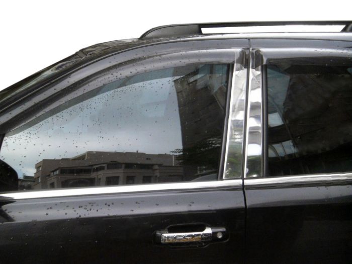 Хромированные Накладки на Дверные Стойки (8 шт, Нерж) для Kia Sorento II XM 2009-2014 гг