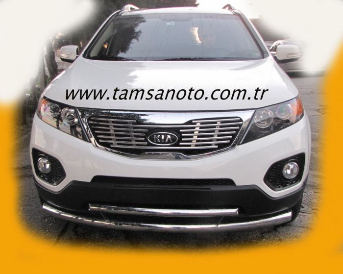 Передняя нижняя защита нержавейка для Kia Sorento II XM 2009-2014 гг