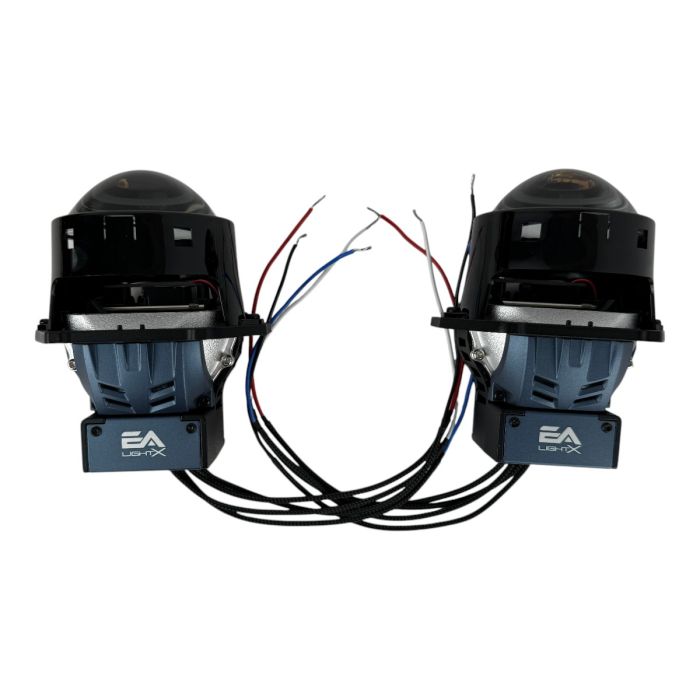 Комплект Bi-LED линз Audi A6 C6 Рестайлинг (Xenon без AFS) 2009-2011 EA Light X10 82W с переходными рамками