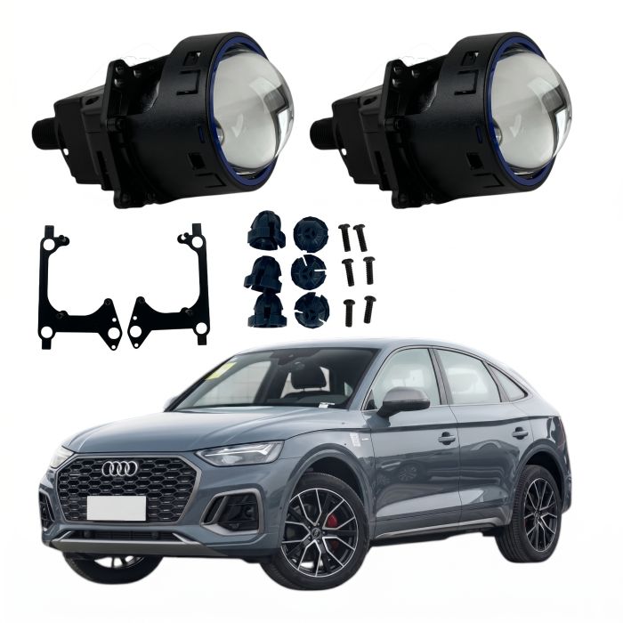 Комплект Bi-LED линз Audi Q5L (Ближний свет / LED Type) 2021-2022 EA Light X X11 80W с переходными рамками