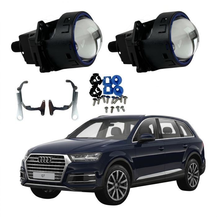 Комплект Bi-LED линз Audi Q7 (4M) Xenon 2016 EA Light X  X11 80W с переходными рамками