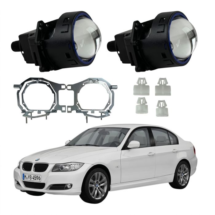 Комплект Bi-LED линз BMW 3 Серии (E90/E92) 2009 AFS ZKW EA Light X  X11 80W с переходными рамками