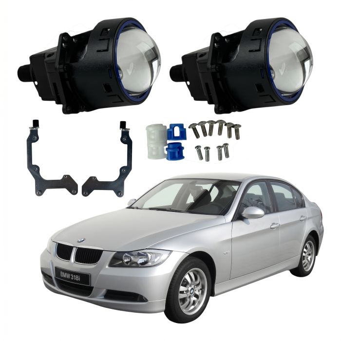 Комплект Bi-LED линз BMW 3 Серии (E90/E92 LCI) 2010-2012 No-AFS EA Light X - X11 80W с переходными рамками