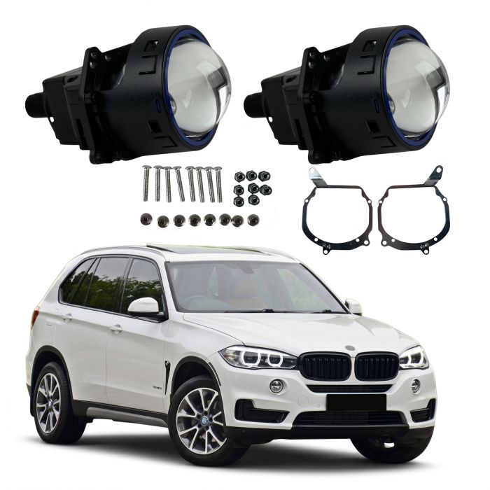 Комплект Bi-LED линз BMW X5 (2012-2017) EA Light X  X11 80W с переходными рамками