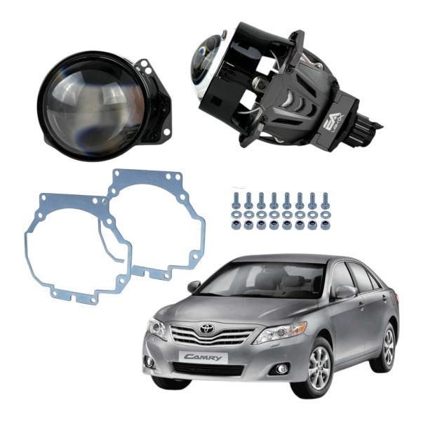 Комплект Bi-LED линз Toyota Camry XV40 2006-2011 EA Light X8 70W с переходными рамками