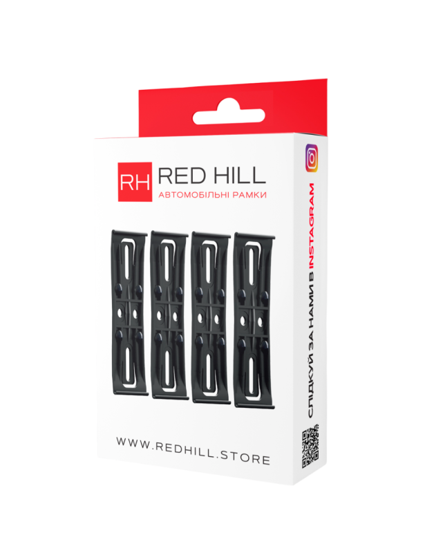 Автомобільні рамки-невидимки RedHill комплект на одне авто прозорі (24-054-IS)