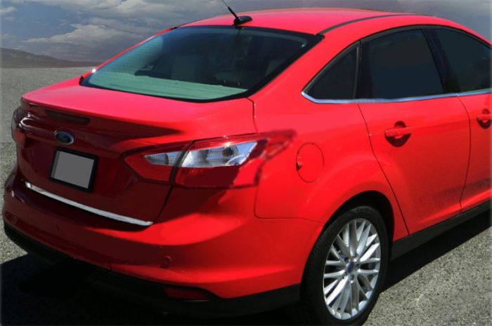 Накладка на багажник 2011-2014 (Седан, нержавейка) для Ford Focus III